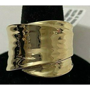 NWT Moda Al Mossimo 18K YG Over Bronze Ring Size 8